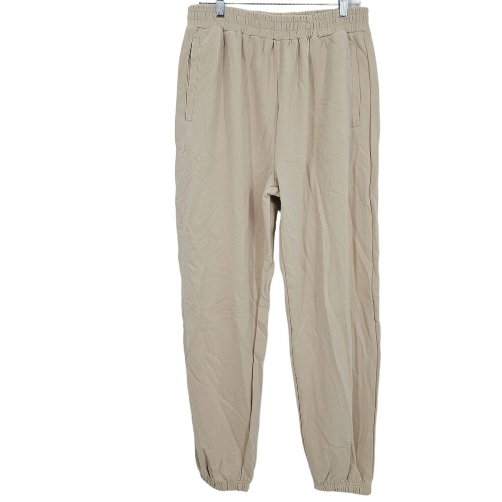 Naked Wardrobe Womans size XS Make You Sweat Oversized Sweatpants in Nude NEW